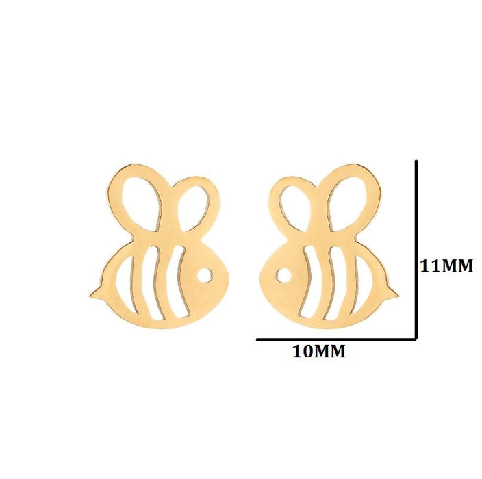 Butterfly earrings, double stainless steel female models small fresh hollow Korean style wings Yiwu small commodity wholesale