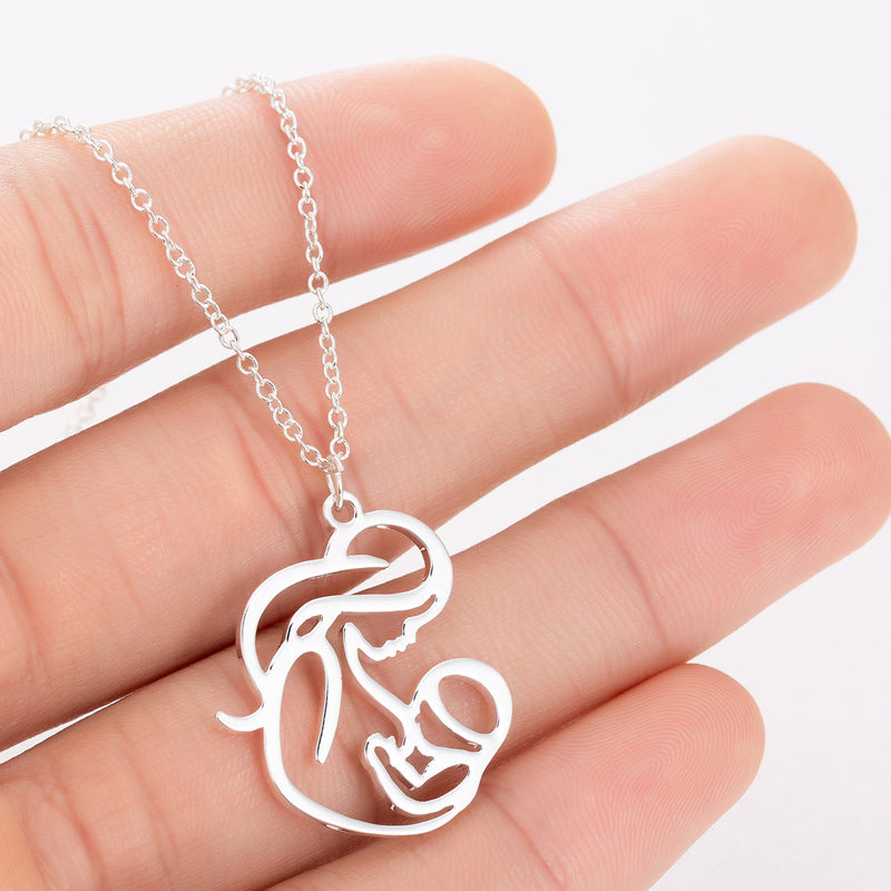 Parent-child necklace, Thanksgiving family Mother's Day gift Yiwu ethnic style cartoon pendant accessories - wallojewerly 