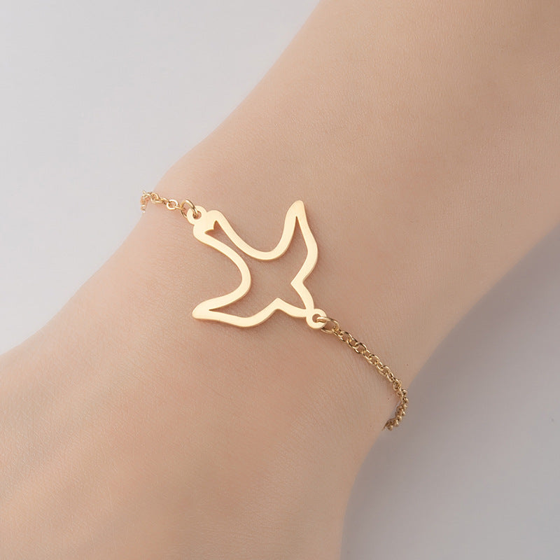 Animal bird butterfly moon cat couple bracelet, non-fading niche design bracelet wholesale