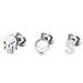 Earrings Stainless Steel Glossy Mask Earrings Punk Trend for Men and Women - wallojewerly 