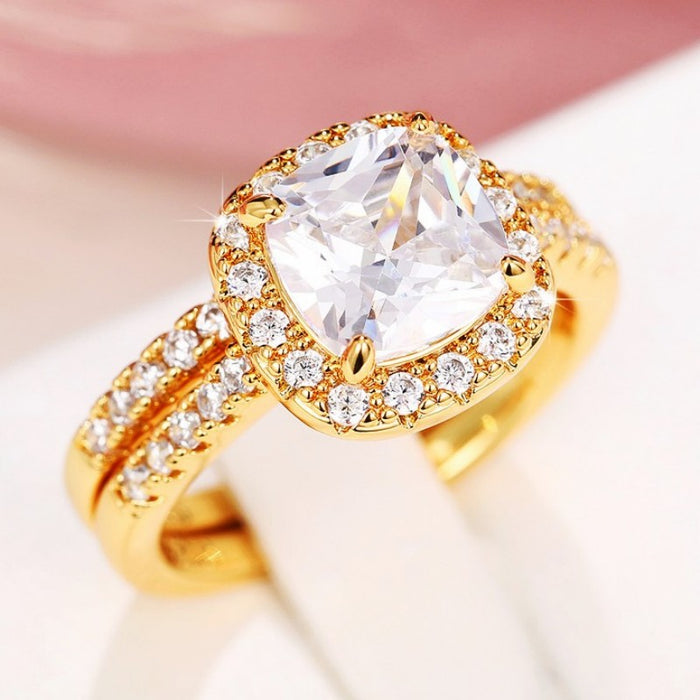 Zircon ring niche design fashion ring