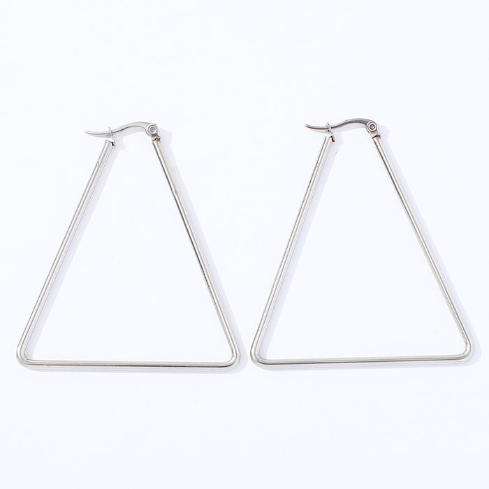 Five-pointed star earrings trendy titanium steel earrings