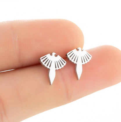 Bird and Phoenix Stainless Steel Stud Earrings - Nature-Inspired Jewelry