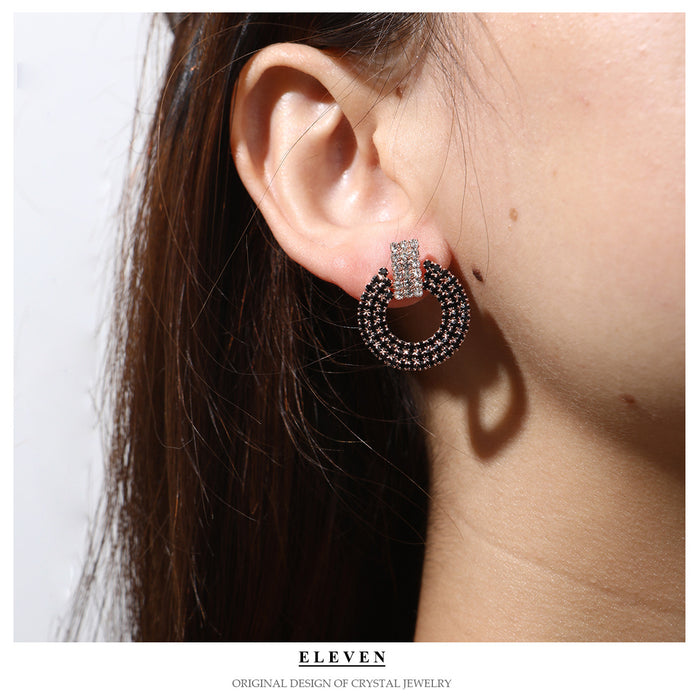 Zircon Tassel Earrings - Exaggerated Dark Fashion Jewelry for Women