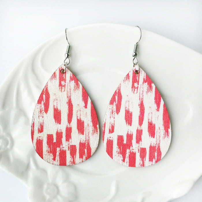 Wooden colorful earrings