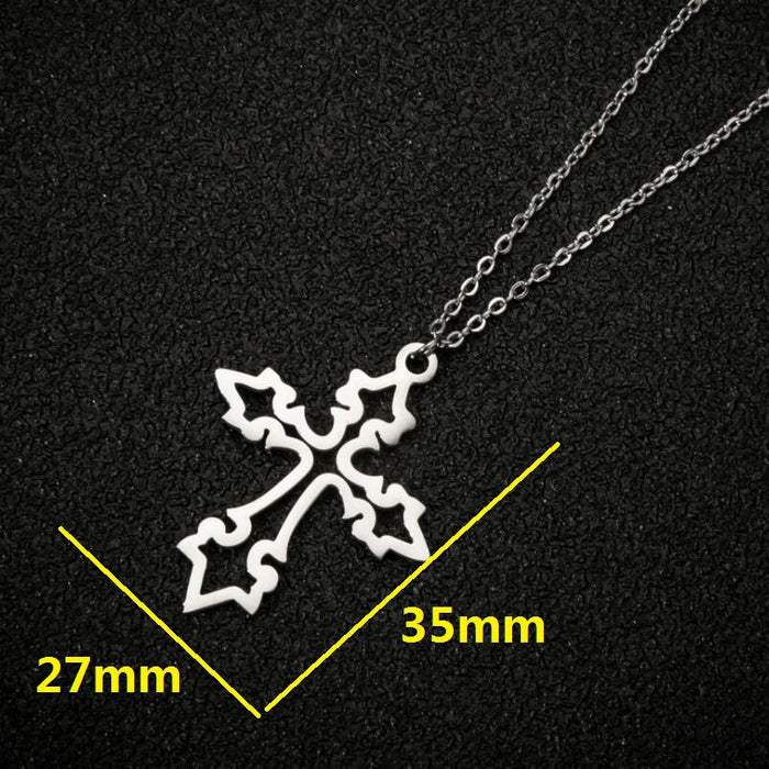 Cross pendant necklace, cross-border Amazon new European and American fashion niche clavicle chain wholesale