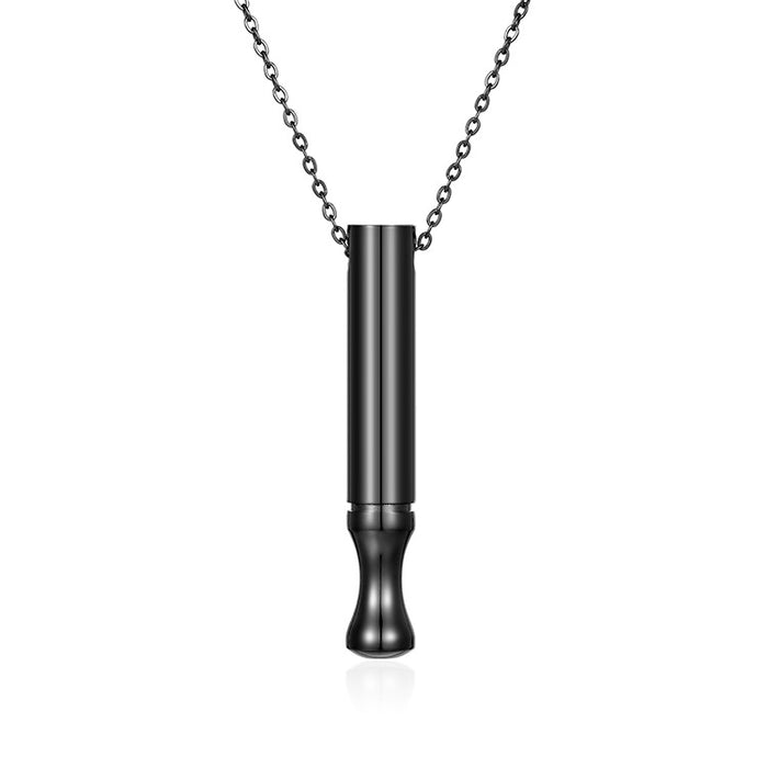 Yoga meditation whistle necklace, stainless steel decompression jewelry