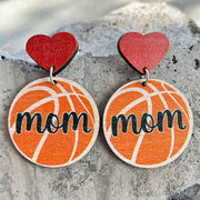 Ball wooden earrings - wallojewerly 