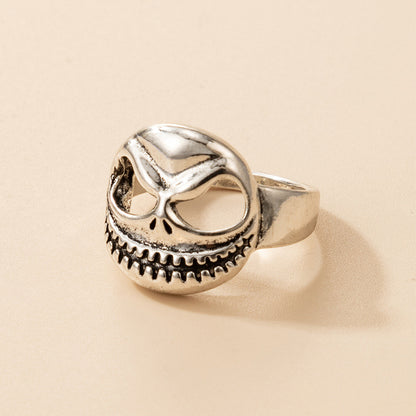 Halloween skull punk hip-hop zodiac ring