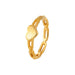 Wholesale non-fading stainless steel and titanium steel gold-plated heart-shaped geometric openwork rings - wallojewerly 
