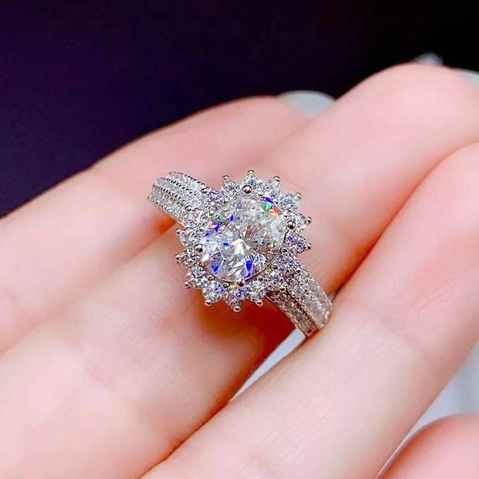 Horse eye zircon ring fashion popular ring