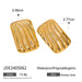 Vintage Ribbed Rectangular Earrings - High-End Stainless Steel Jewelry for Women - wallojewerly 