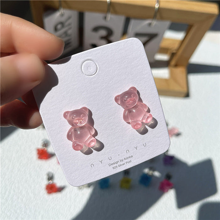 Gummy Bear Earrings Gradient Color Juice Earrings