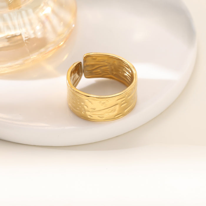 Wholesale 18K real gold, stainless steel, titanium steel irregular openwork rings - wallojewerly 