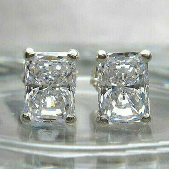 Pendientes de circonita y diamante individuales de seis garras