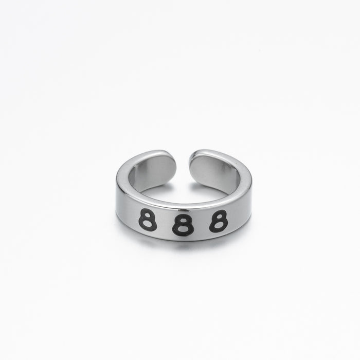 Retro punk couple ring, European and American style angel digital open ring wholesale