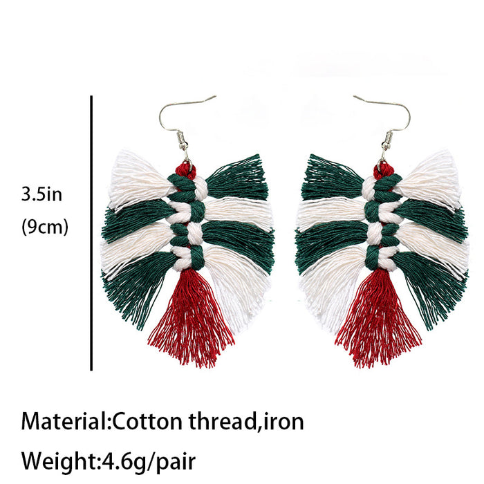 Handwoven Bohemian Tassel Earrings for Simple Ethnic Style