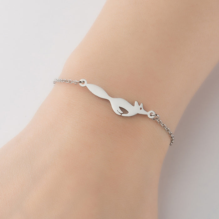 Fox pendant bracelet, Korean Dongdaemun girl jewelry wholesale