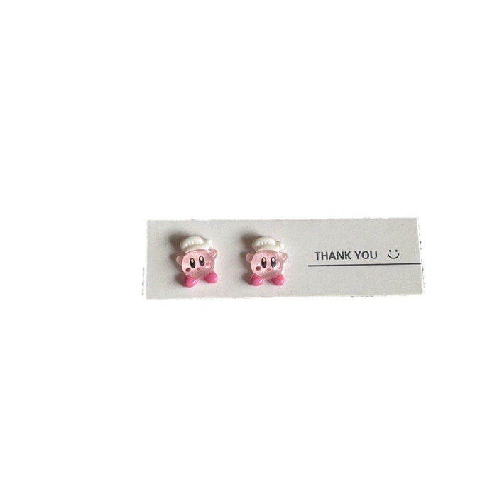 Japanese and Korean cute earrings | 925 silver needle creative cartoon style ear clip earrings