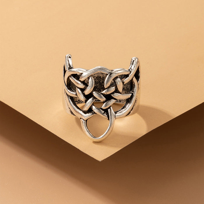 Owl Fox Love Palm Fun Geometric Ring