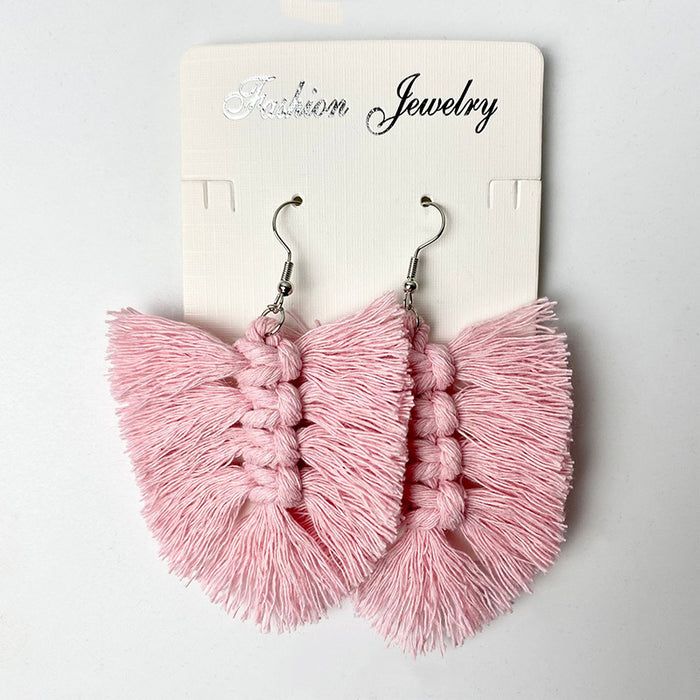 Handwoven Bohemian Tassel Earrings for Simple Ethnic Style