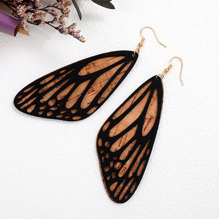 Wooden sunflower earrings