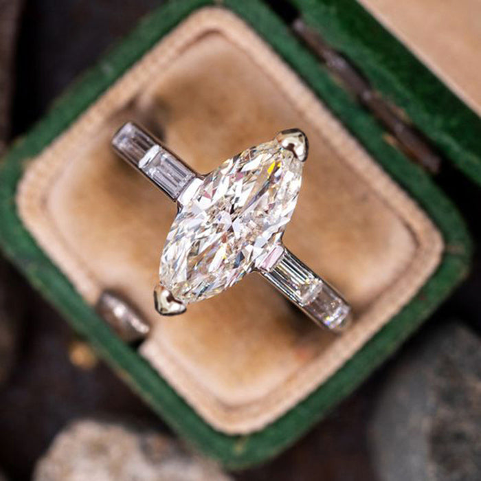 Horse eye punk ring women