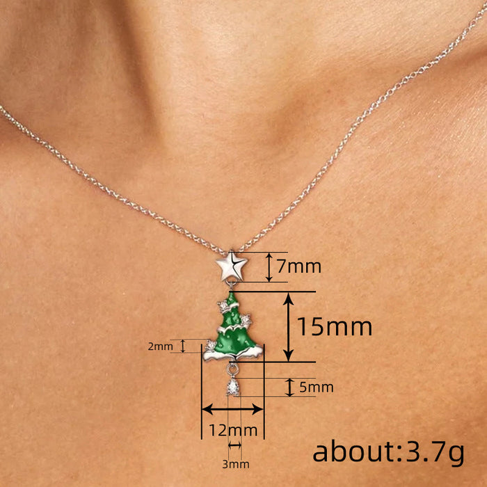 Christmas tree pendant star necklace holiday ornaments