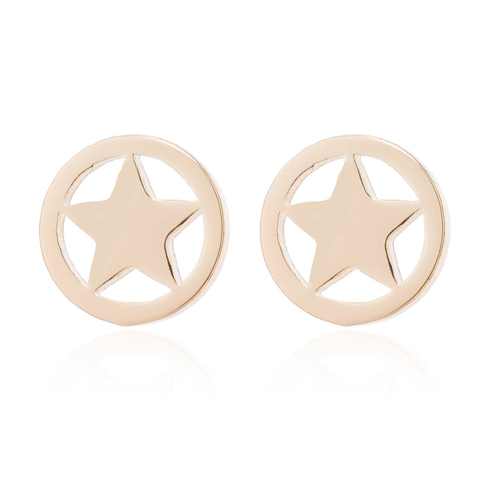 Black star and moon earrings, cross-border new stainless steel simple star and moon earrings personalized accessories wholesale