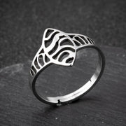 European and American fashion eye ring, cold style hollow Halloween ring wholesale - wallojewerly 