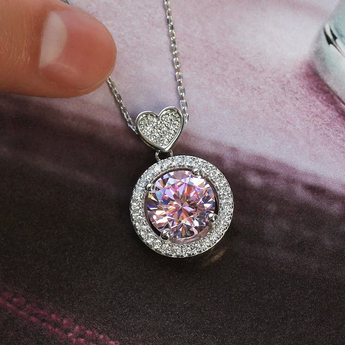 Oval pendant luxury colorful O-shaped necklace for women
