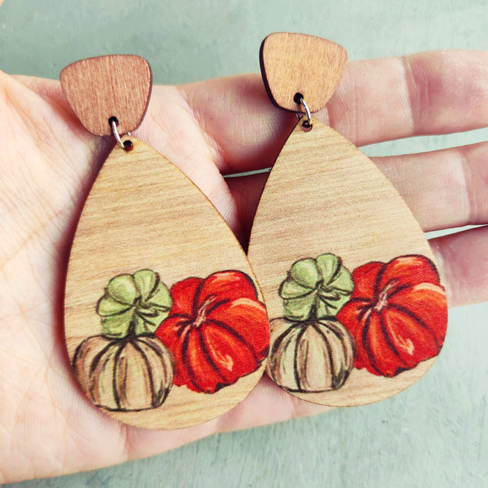 Maple wood earrings