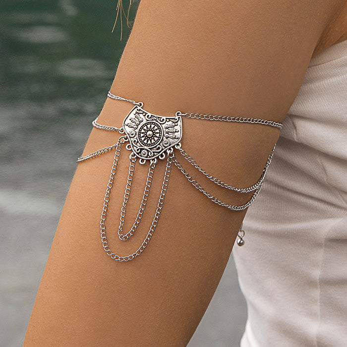 Butterfly Tassel Multi-Layer Bracelet - Fashionable Open Arm Chain