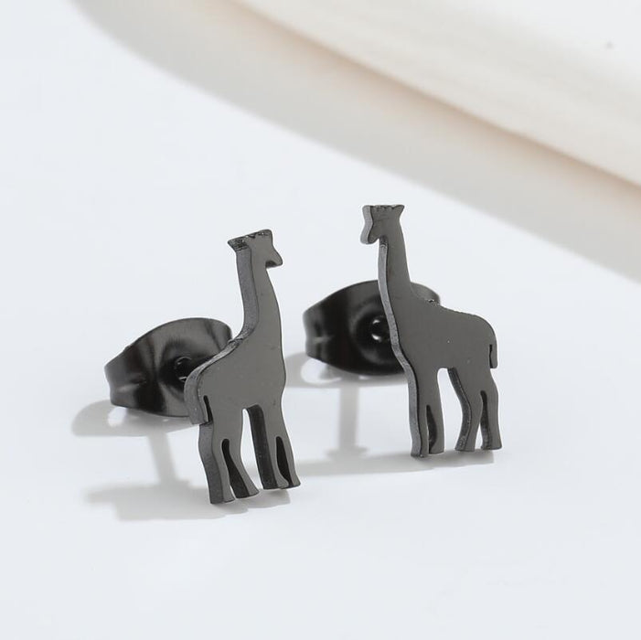 Giraffe Stainless Steel Stud Earrings - Sweet and Playful Animal Jewelry