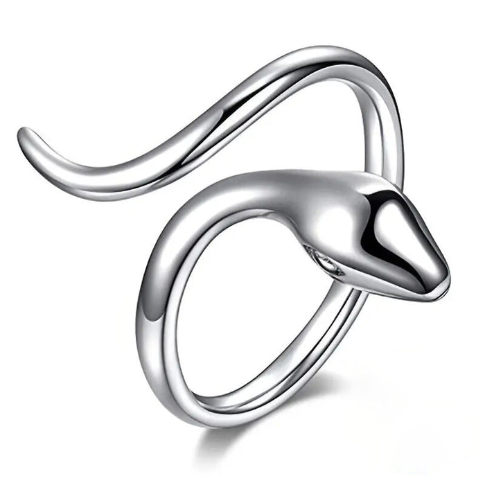 Anillo serpiente metalico anillo abierto animal simple