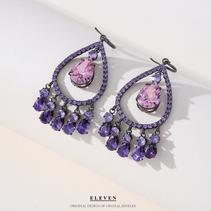 Vintage Waterdrop Tassel Earrings - Exaggerated Long Dangle Jewelry for Women