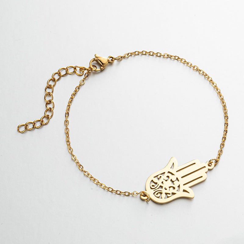 Airplane diamond blade pendant bracelet, Japanese and Korean geometric couple bracelet niche design