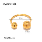 18K Gold Plated Stainless Steel Ring with Braided Design - Unique Jewelry for Women - wallojewerly 