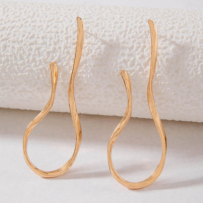 Hong Kong style geometric earrings irregular earrings