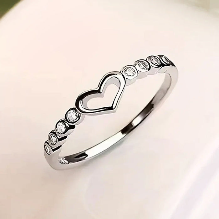 Small fresh love ring female index finger ring accessories