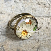Glass Open Ring with Time Gemstone for Christmas and Halloween - Unique and Trendy Western Style for Women - wallojewerly 
