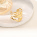 Wholesale 18K real gold, stainless steel, titanium steel irregular openwork rings - wallojewerly 