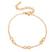 Gold Plated Stainless Steel Infinity Bracelet - wallojewerly 