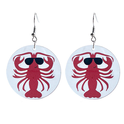 Acrylic lobster earrings