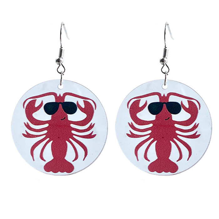 Acrylic lobster earrings