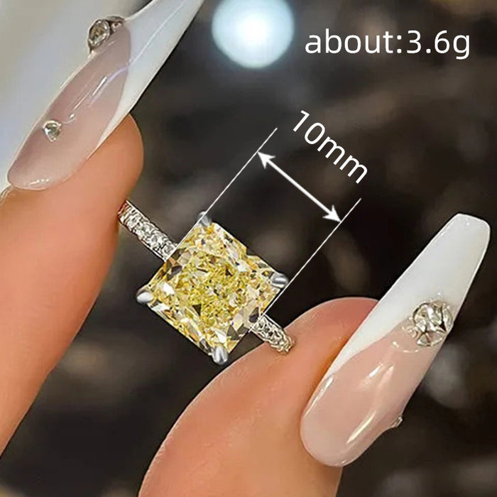 Anillo de cubo de azúcar estilo heroína de drama coreano anillo estilo princesa para mujer