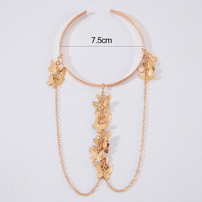 butterfly tassel multi-layer chain open arm chain arm bracelet jewelry