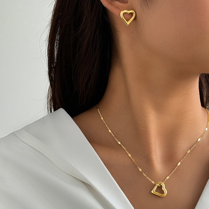 Wholesale stainless steel and titanium steel star-shaped gold necklaces