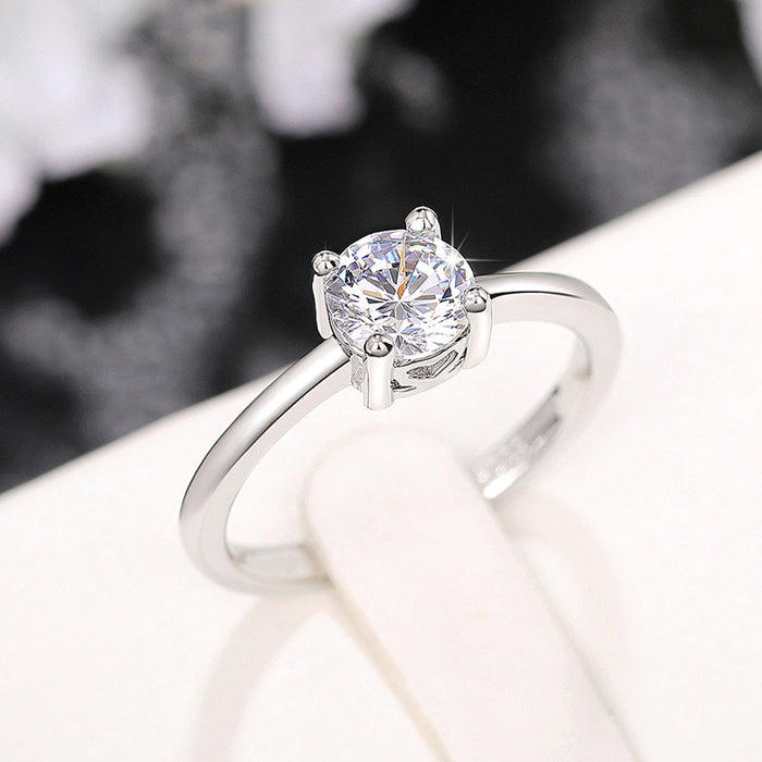 Japanese and Korean retro palace style ring exquisite fashion luxury wedding ring