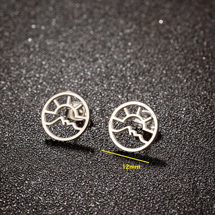 Ocean Wave Stainless Steel Stud Earrings - Fun and Stylish Geometric Jewelry